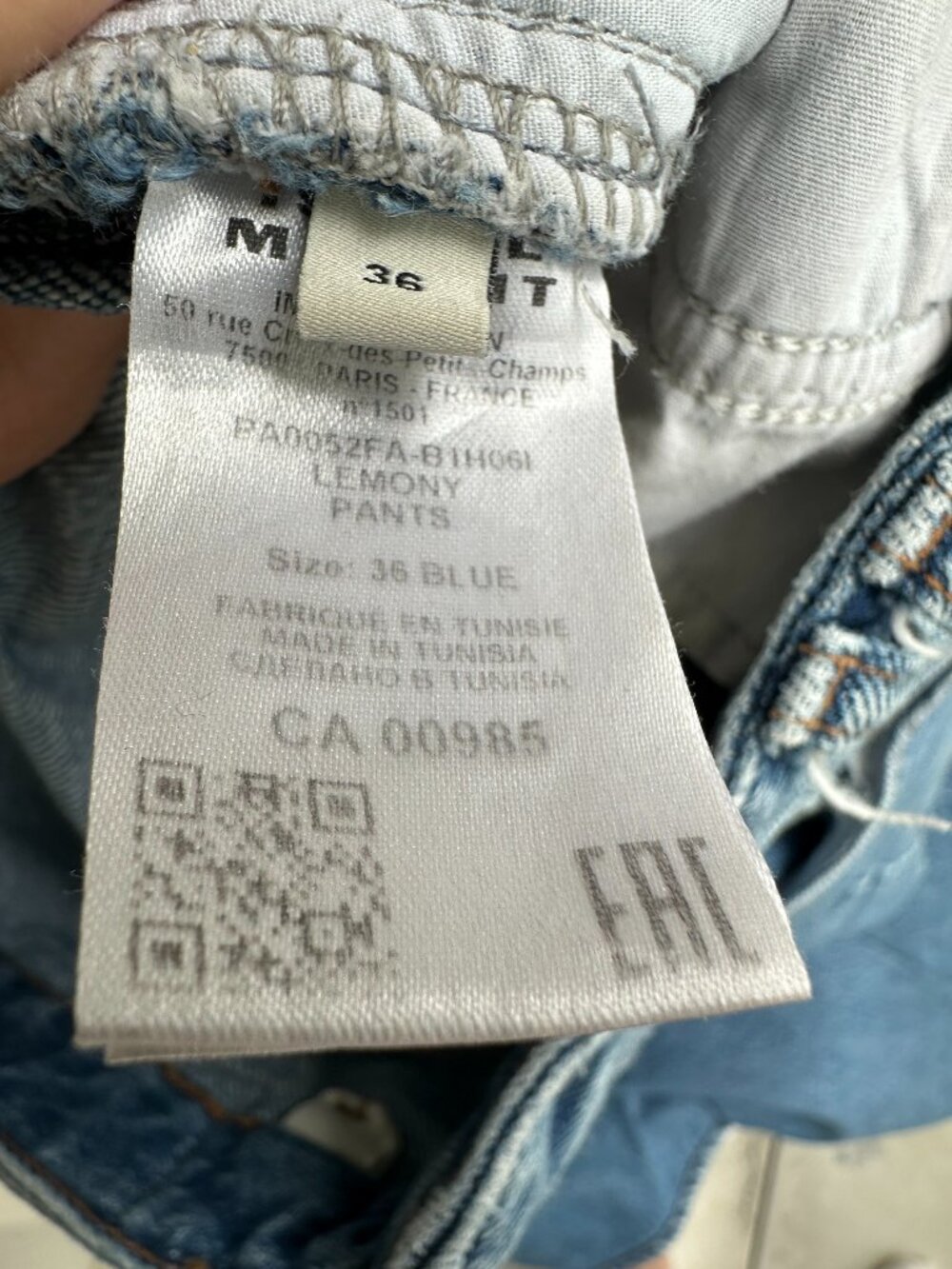 Isabel Marant Lemony Blue Jeans Current Season Size 36 - Picture 4 of 6